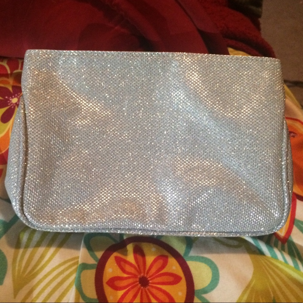 Ulta Beauty Sparkly Silver Make-Up Bag